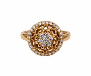 Yellow Gold Diamond Ring ORA-179 - view 3