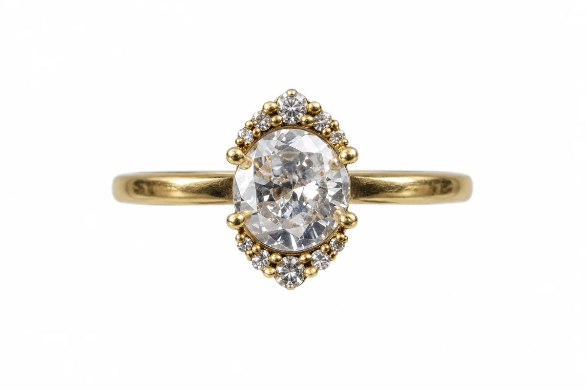 Yellow Gold Diamond Ring ORA-180 - view 1