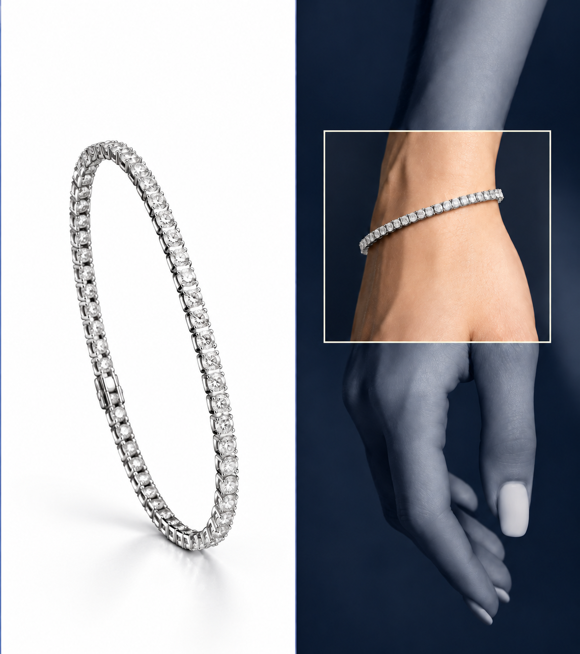 ORO CASA diamond tennis bracelet