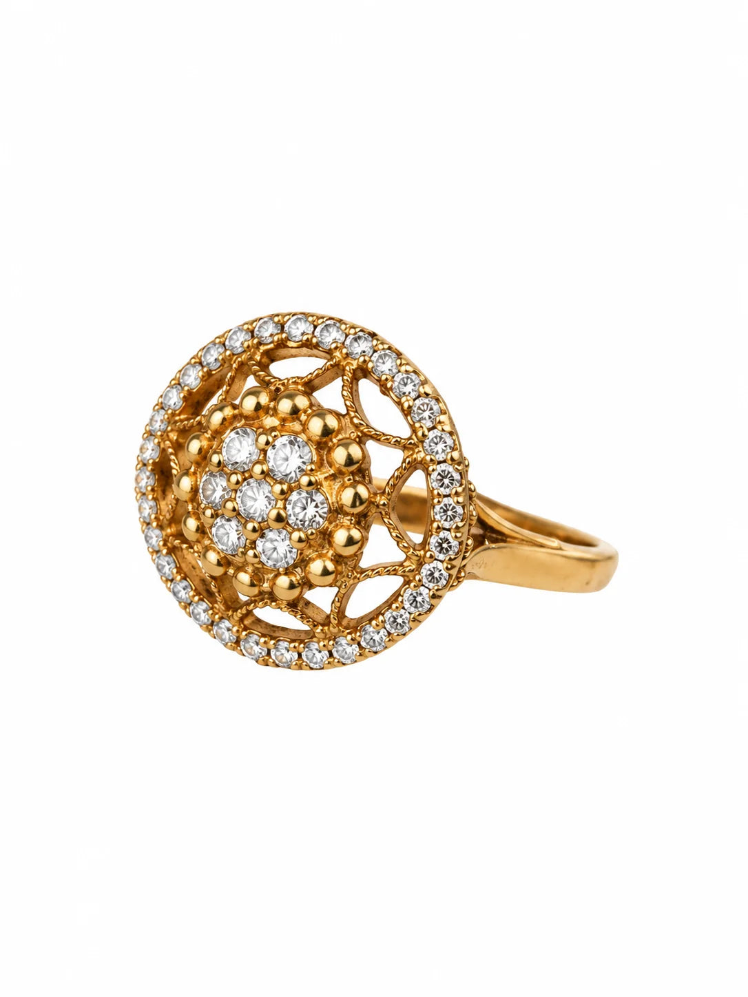 Yellow Gold Diamond Ring ORA-179 - view 2