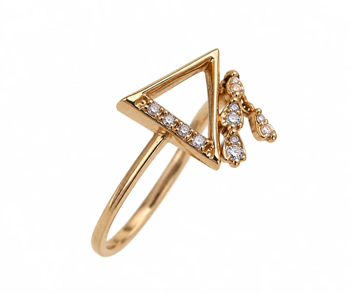 Yellow Gold Diamond Ring ORA-181 - view 1