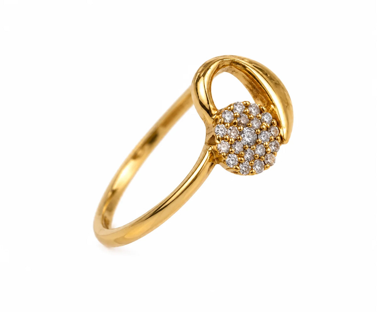Yellow Gold Diamond Ring ORA-184 - view 1