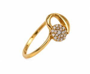 Yellow Gold Diamond Ring ORA-184 - view 1