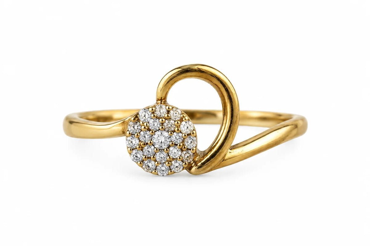 Yellow Gold Diamond Ring ORA-184 - view 2