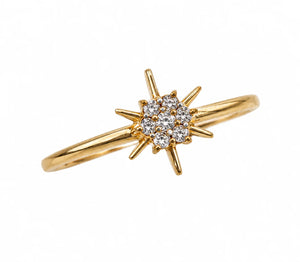 Yellow Gold Diamond Ring ORA-186 - view 1